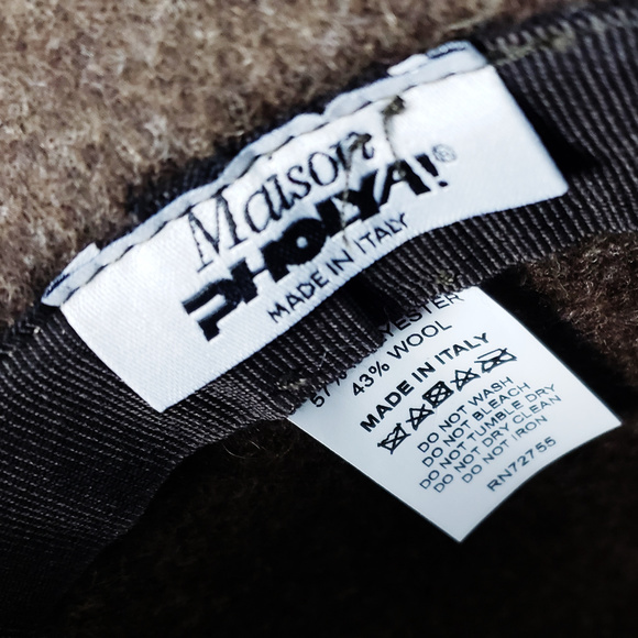 Maison Phoyla Italian made Leopard Lg Wool Hat New main image 2